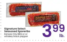 Albertsons Signature Select Seasoned Spareribs Kansas City - BBQ or or whiskey black pepper offer