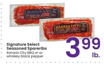 Albertsons Signature Select Seasoned Spareribs Kansas City - BBQ or or whiskey black pepper offer
