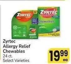 Albertsons Zyrtec Allergy Relief Chewables - 24 ct. Select Varieties offer