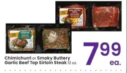 Albertsons Chimichurri or Smoky Buttery Garlic Beef Top Sirloin Steak - 12 oz offer