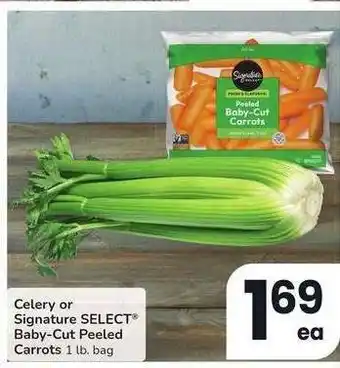 Albertsons Celery or Signature SELECT Baby-Cut Peeled Carrots - 1 lb. bag offer