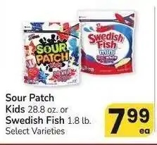 Albertsons Sour Patch Kids 28.8 oz. or Swedish Fish 1.8 lb. - Select Varieties offer