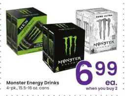 Albertsons Monster Energy Drinks - 4 - pk., 15.5-16 oz. cans offer