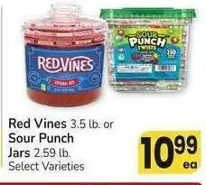 Albertsons Red Vines 3.5 lb. or Sour Punch Jars 2.59 lb. - Select Varieties offer