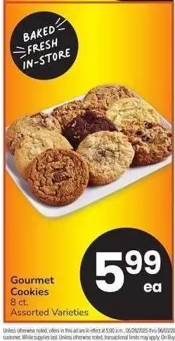 Albertsons Gourmet Cookies - 8 ct. Assorted Varieties offer