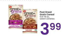 Albertsons Post Great Grain Cereal - 13.5-16 oz., select varieties offer