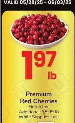 Albertsons Premium Red Cherries offer