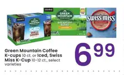 Albertsons Green Mountain Coffee K-cups 10 ct. or Iced, Swiss Miss K-Cup 10-12 ct. - select varieties offer
