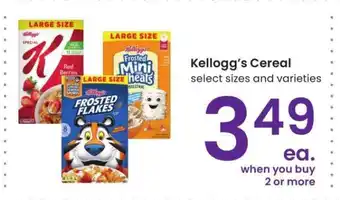 Albertsons Kellogg's Cereal - select sizes and varieties offer