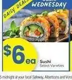 Albertsons SUSHI - Select Varieties offer