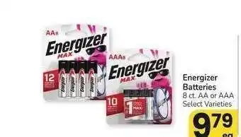 Albertsons Energizer Batteries - 8 ct. AA or AAA Select Varieties offer