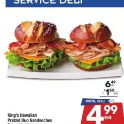 Albertsons King's Hawaiian Pretzel Duo Sandwiches - Select Varieties offer