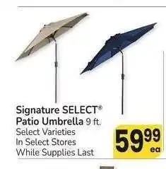 Albertsons Signature SELECT Patio Umbrella - 9 ft. Select Varieties offer