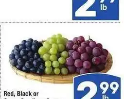 Albertsons Red, Black or Green Seedless Grapes - Sweet & Crunchy offer