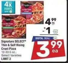 Albertsons Signature SELECT Thin & Self Rising Crust Pizza - 12-33.5 oz., Select Varieties offer