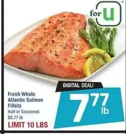 Albertsons Fresh Whole Atlantic Salmon Fillets - Half or Seasoned $8.77 lb offer
