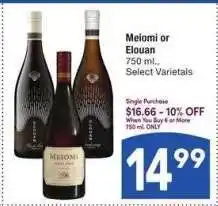 Albertsons Meiomi or Elouan - 750 ml., Select Varietals Single Purchase $16.66 When You Buy 6 or More offer