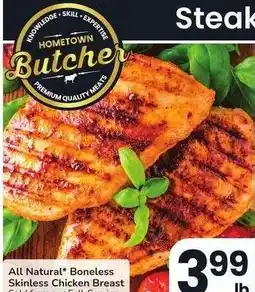 Albertsons All Natural* Boneless Skinless Chicken Breast - Sold from our Full-Service Butcher Block offer
