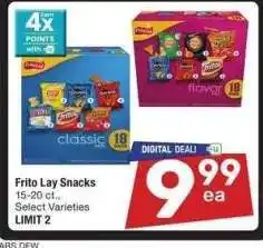 Albertsons Frito Lay Snacks - 15-20 ct., Select Varieties offer