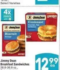 Albertsons Jimmy Dean Breakfast Sandwiches - 28.8-36.8 oz., Select Varieties offer