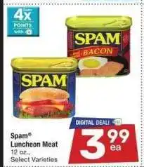 Albertsons Spam Luncheon Meat - 12 oz., Select Varieties offer