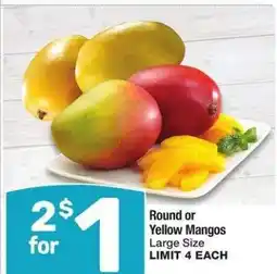 Albertsons Round or Yellow Mangos - Large Size offer