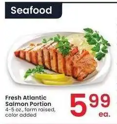 Albertsons Fresh Atlantic Salmon Portion - 4-5 oz., farm raised, color added offer