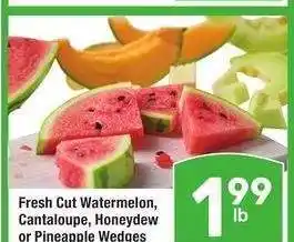Albertsons Fresh Cut Watermelon, Cantaloupe Honeydew or Pineapple Wedges offer