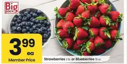 Albertsons Strawberries 2 lb. or Blueberries 18 oz offer
