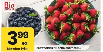 Albertsons Strawberries 2 lb. or Blueberries 18 oz offer