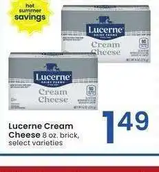 Albertsons Lucerne Cream Cheese - 8 oz. brick, select varieties offer