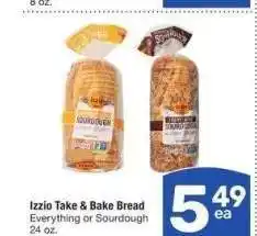 Albertsons Izzio Take & Bake Bread Sourdough - Everything or 24 oz offer