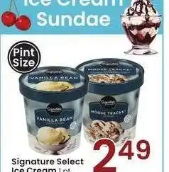 Albertsons Signature Select Ice Cream - 1 pt. Pint offer