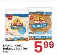 Albertsons Mission Carb Balance Tortillas* - 8 ct offer