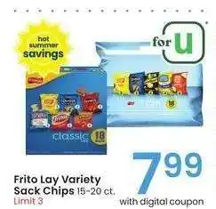 Albertsons Frito Lay Variety Sack Chips - 15-20 ct offer
