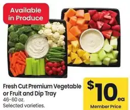 Albertsons Fresh Cut Premium Vegetable or Fruit and Dip Tray - 46-60 oz. Selected varieties offer