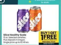 Albertsons Slice Healthy Soda - 12 oz. Selected varieties offer