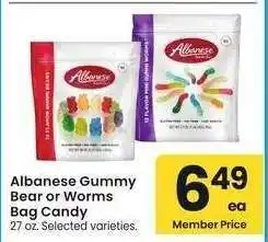 Albertsons Albanese Gummy Bear or Worms Bag Candy - 27 oz. Selected varieties offer