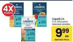 Albertsons Liquid I. V. - 6 ct. stick pack. Selected varieties offer