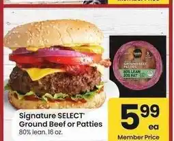 Albertsons Signature SELECT Ground Beef or Patties - 80% lean. 16 oz offer