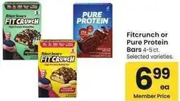 Albertsons Fitcrunch or Pure Protein Bars - 4-5 ct. Selected varieties offer