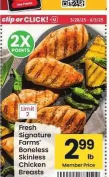Albertsons Fresh Signature Farms Boneless Skinless Chicken Breasts - Value pack offer