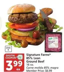 Albertsons Signature Farms 85% Lean Ground Beef - 16 oz. Member Price: $6.99 offer