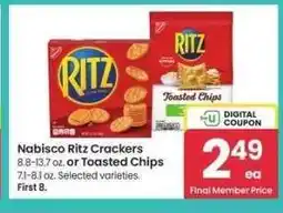 Albertsons Nabisco Ritz Crackers 8.8-13.7 oz. or Toasted Chips 7.1-8.1 oz. - Selected varieties offer