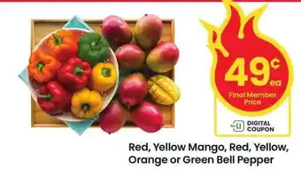 Albertsons Red, Yellow Mango, Red, Yellow, Orange or Green Bell Pepper offer
