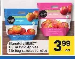 Albertsons Signature SELECT Fuji or Gala Apples - 3 lb. bag. Selected varieties offer