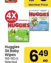 Albertsons Huggies 3x Baby Wipes - 168-192 ct. Selected varieties offer