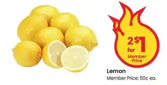 Albertsons Lemon - Member Price: 50¢ ea offer