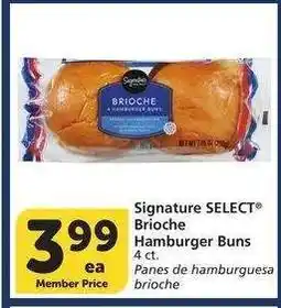 Albertsons Signature SELECT Brioche Hamburger Buns - 4 ct. Panes offer