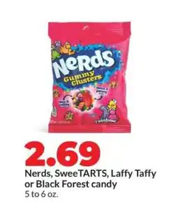 Hy-Vee Nerds, SweeTARTS, Laffy Taffy or Black Forest candy offer